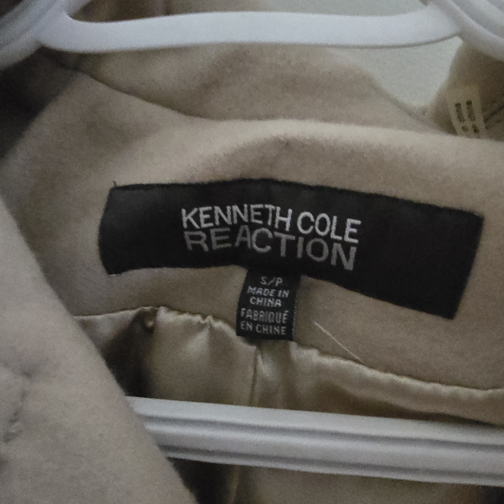 Kenneth Cole Beige Double-Breasted Pea Coat - Picture 4 of 8